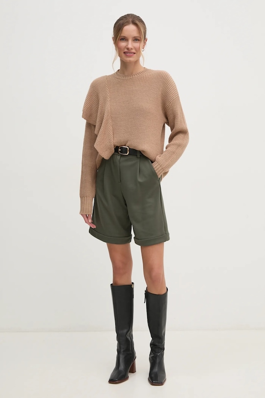 Svetr Sisley 138YM105F béžová AW24