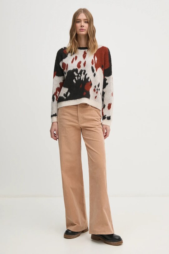 Sisley pulover din amestec de lana 106QL105N bej AW24