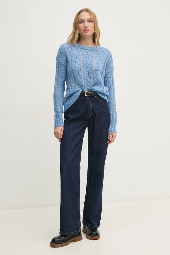 Sisley pulover din amestec de lana 1342M105E albastru AW24