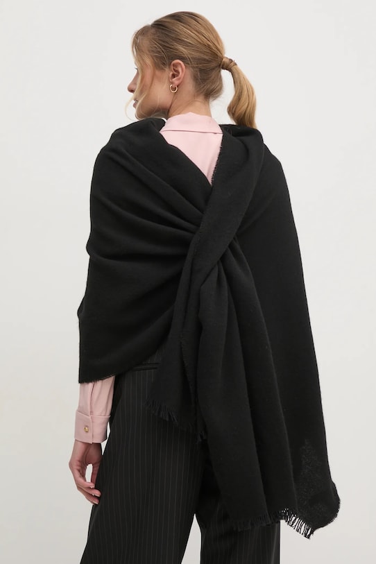 Πουλόβερ Sisley 6RICWU021 μαύρο