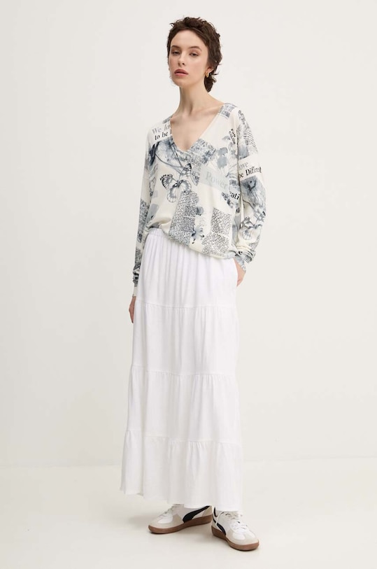 Desigual sweter KAWARTHA LAKES 24WWJF61 beżowy AW24