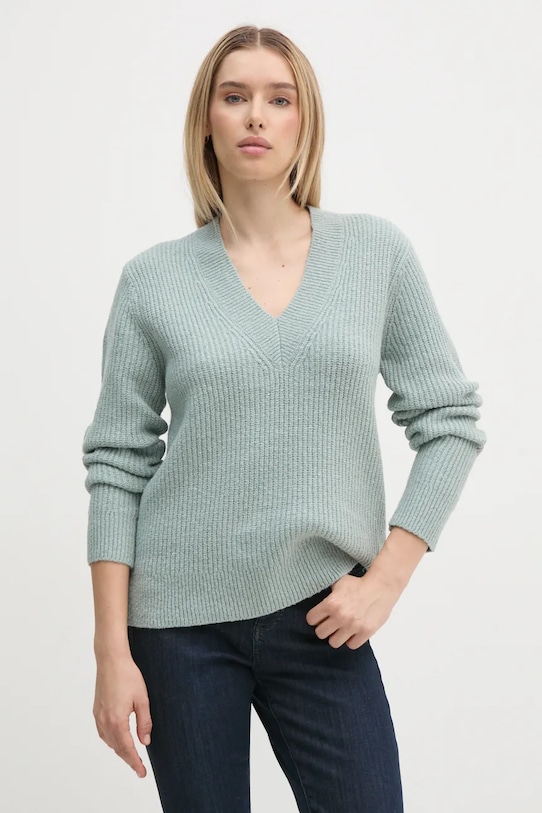 Calvin Klein pulover din amestec de lana grosime medie turcoaz K20K207414