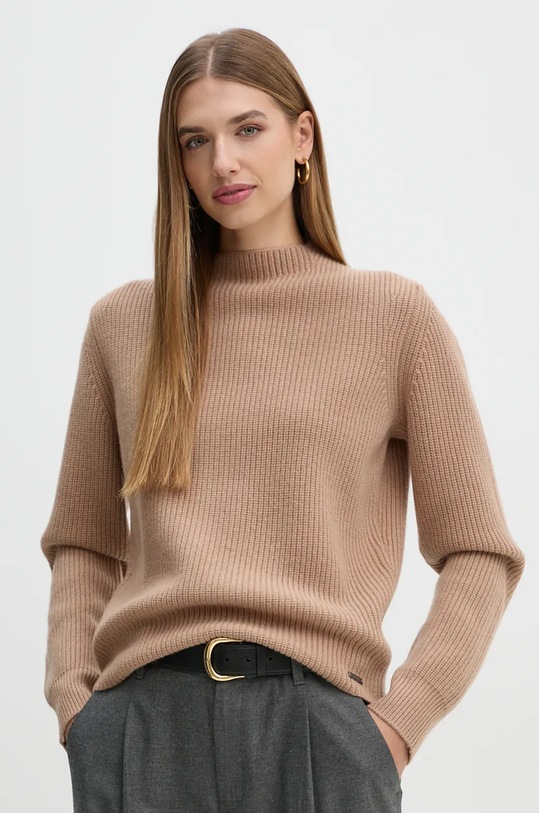 Calvin Klein pulover de lana grosime medie bej K20K207426