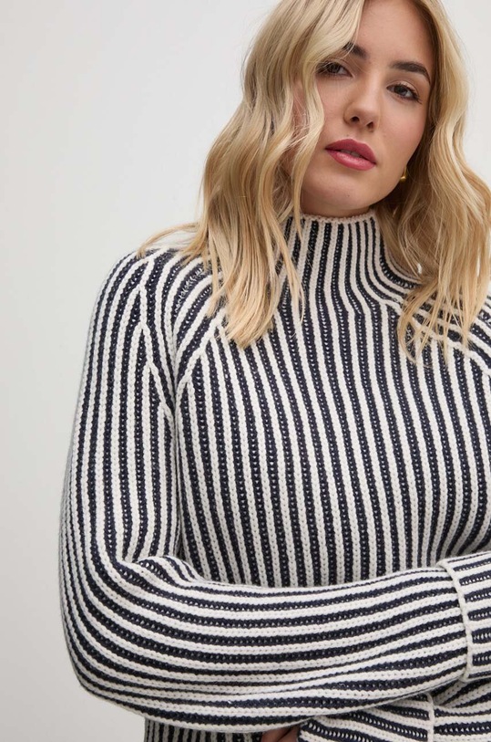 Calvin Klein sweter wełniany niebieski K20K207439