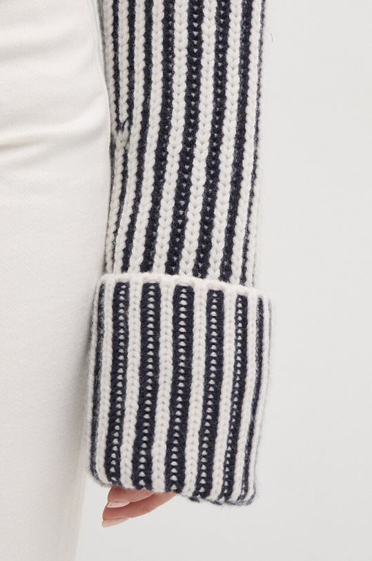 Calvin Klein sweter wełniany K20K207439 niebieski