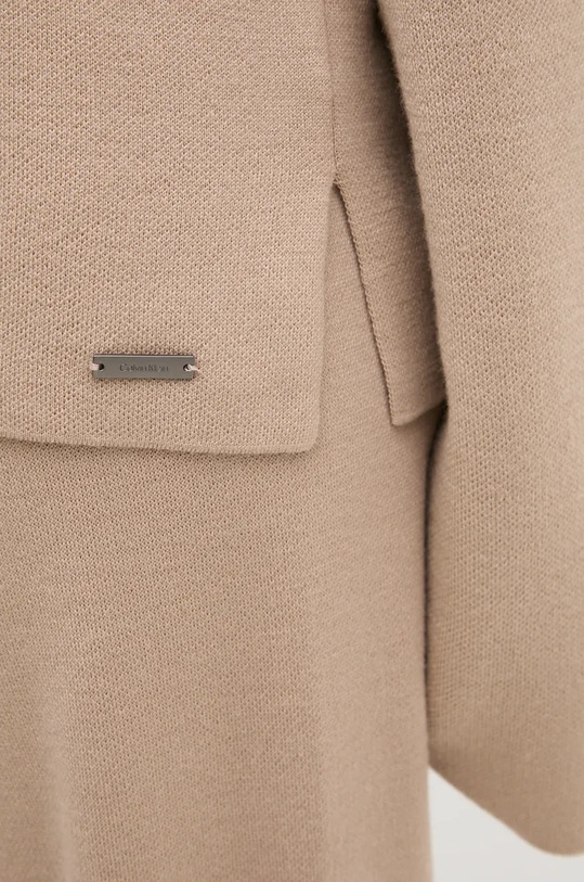 Vlněný svetr Calvin Klein K20K207442 béžová