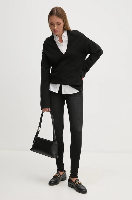 Calvin Klein pulover de lana K20K207442 negru AW24