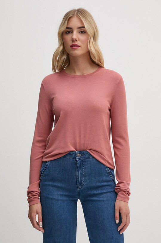 Calvin Klein pulover subtiri roz K20K207681