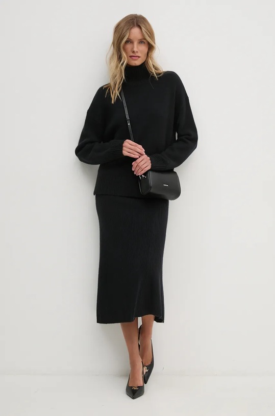 Vlněný svetr Calvin Klein K20K207987 černá AW24