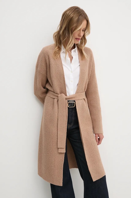 Calvin Klein cardigan con aggiunta di lana misto lana beige K20K208005