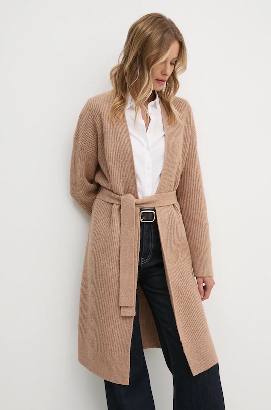 Calvin Klein cardigan con aggiunta di lana misto lana beige K20K208005