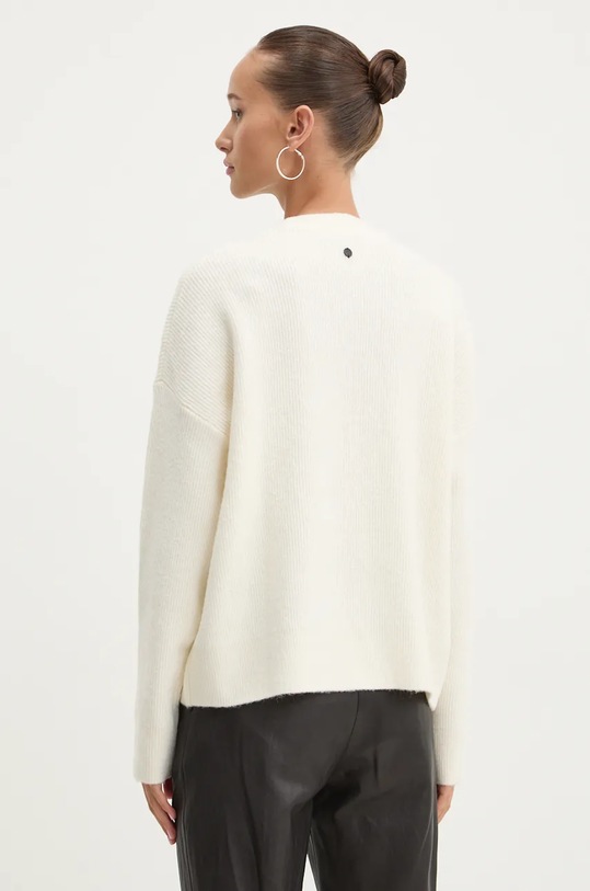 Odzież Desigual sweter z domieszką wełny MONTPELLIER 24WWJF55 beżowy