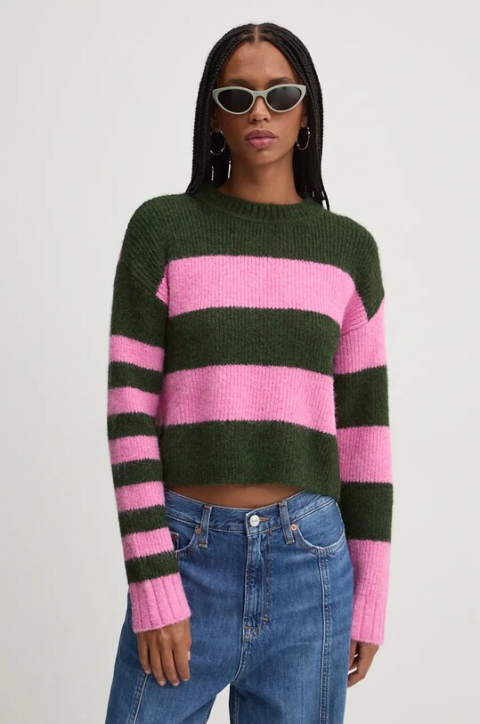 Desigual pulover din amestec de lana HAMILTON grosime medie multicolor 24WWJF30