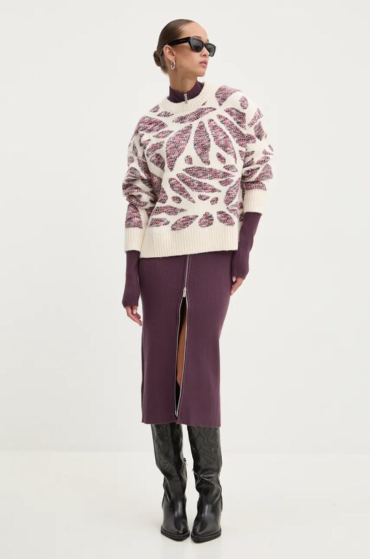 Desigual sweter KAMLOOPS 24WWJF57 beżowy AW24
