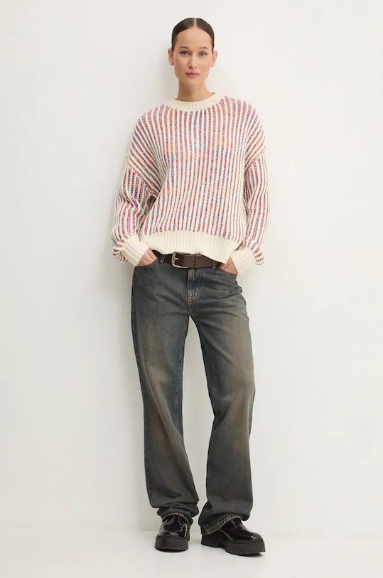 Πουλόβερ Desigual WHITEHORSE 24WWJF34 μπεζ AW24