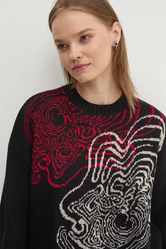 Свитер с примесью шерсти Desigual TOULOUSE 24WWJF54 чёрный