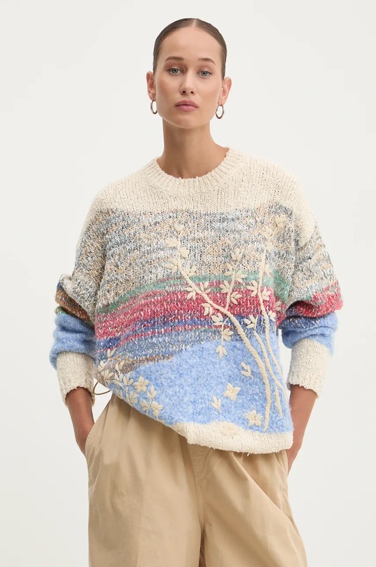 Desigual sweter GRAN SUDBURY pozostałe beżowy 24WWJF59