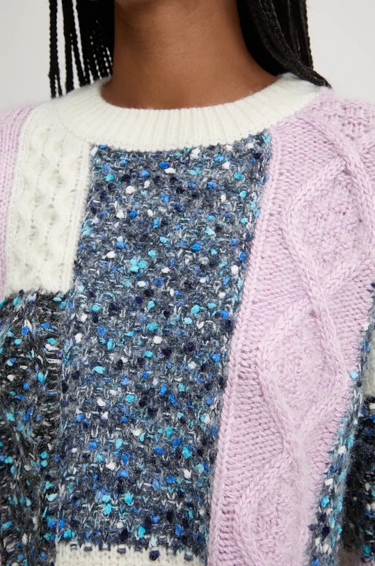 Pulover s primesjo volne Desigual EDMONTON 24WWJF19 bež