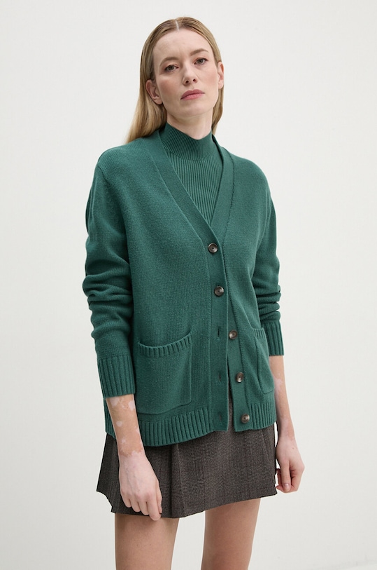 Жилетка с вълна Levi's меланж зелен 000O0