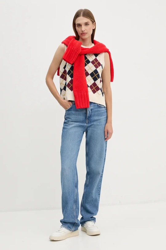 Levi's kamizelka z domieszką wełny A8506 beżowy AW24