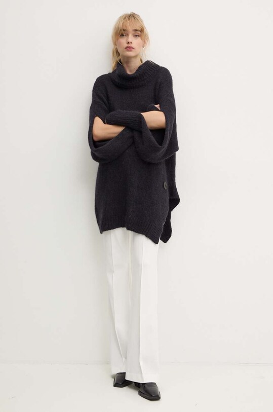 Vuneni pulover MMC STUDIO PL BITENEO BITENEO.SWEATER crna AW24