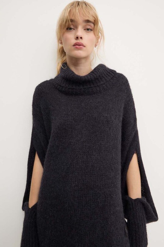 Vuneni pulover MMC STUDIO PL BITENEO crna BITENEO.SWEATER