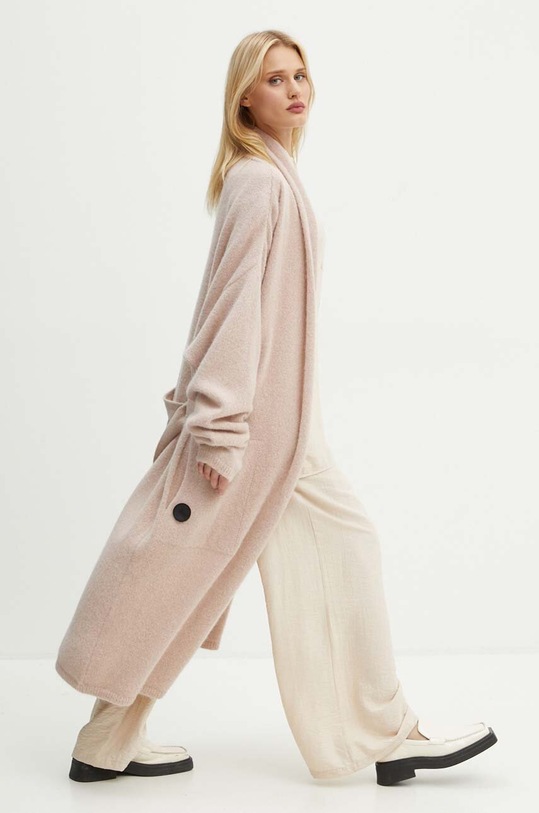 Vuneni kardigan MMC STUDIO PL EPONANEO EPONANEO.CARDIGANMMC roza AW24