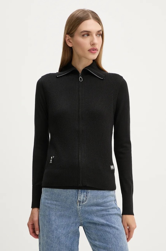 G-Star pulover și vestă de lână subtiri negru D25214.D847