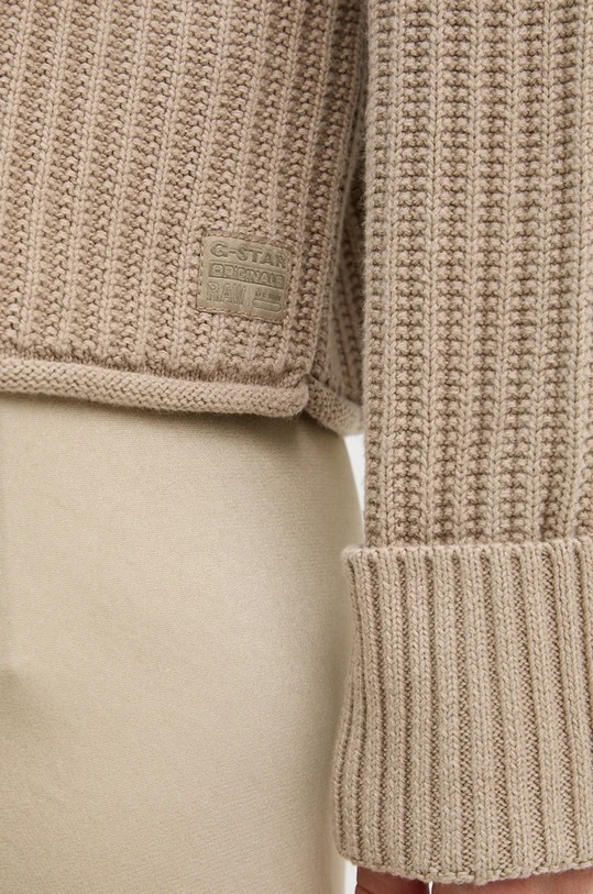 G-Star sweter bawełniany D25753.D496 beżowy