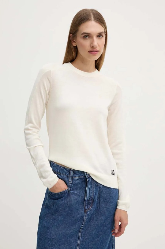 G-Star pulover de lână subtiri bej D25509.D847