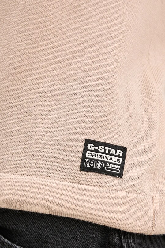 G-Star sweter wełniany D25509.D847 beżowy