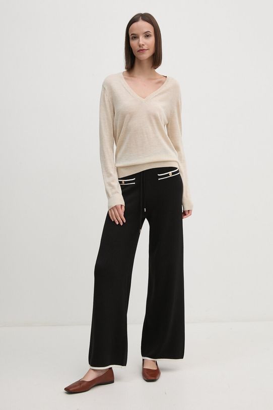 Vlnený sveter Tommy Hilfiger WW0WW43097 béžová AW24