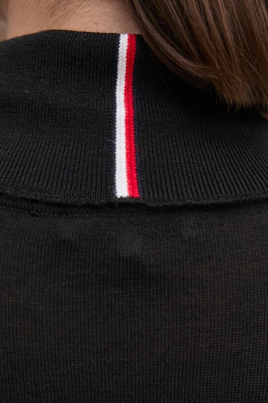 Μάλλινο πουλόβερ Tommy Hilfiger WW0WW43098 μαύρο