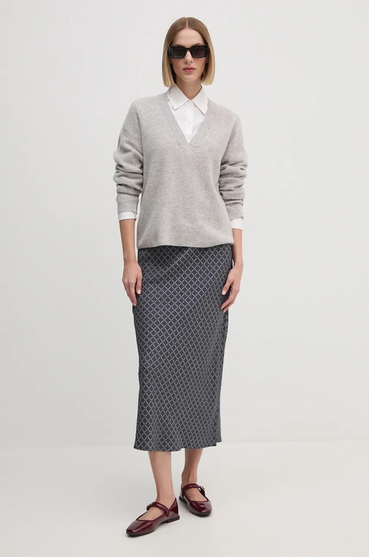 Μάλλινο πουλόβερ Tommy Hilfiger WW0WW43101 γκρί AW24