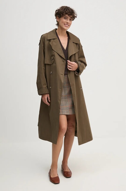 Μάλλινο πουλόβερ Tommy Hilfiger WW0WW43101 καφέ AW24