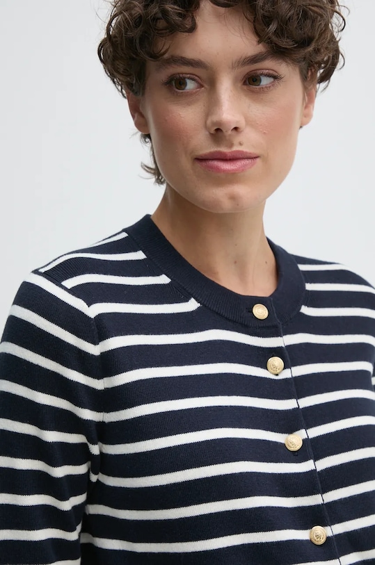 Tommy Hilfiger cardigan din bumbac bleumarin WW0WW43148