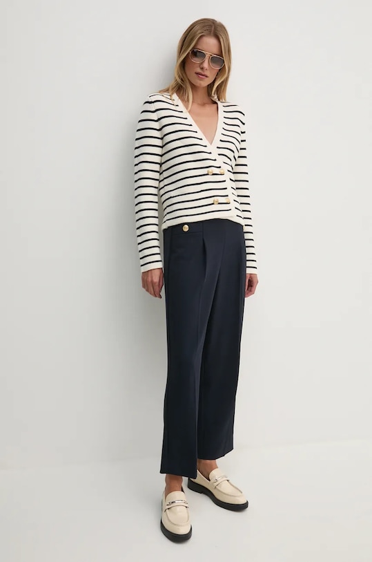 Bombažna jopica Tommy Hilfiger WW0WW43184 bež AW24