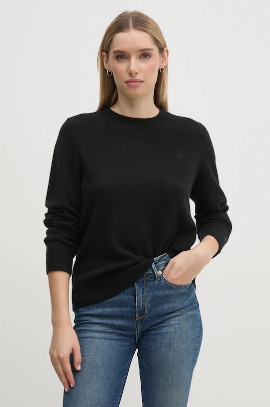 Tommy Hilfiger pulover subtiri negru WW0WW43202