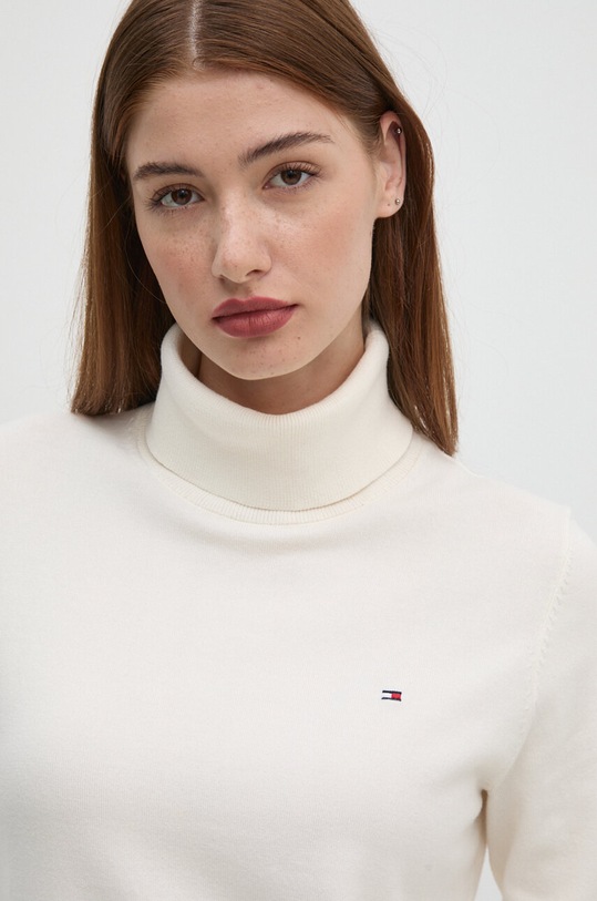 Πουλόβερ Tommy Hilfiger μπεζ WW0WW43211