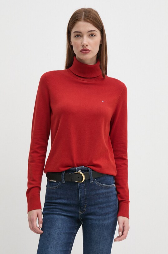 Tommy Hilfiger sweter pozostałe bordowy WW0WW43211