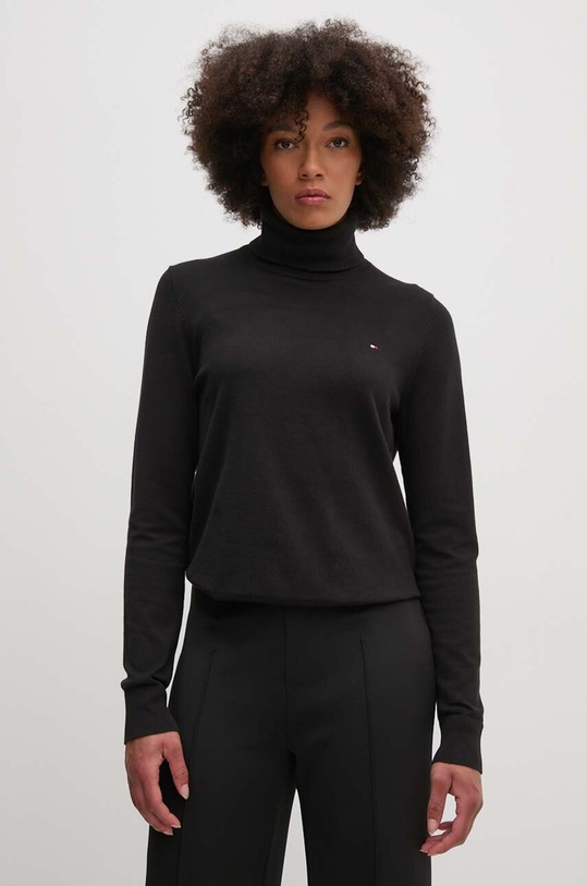 Svetr Tommy Hilfiger rolák černá WW0WW43211