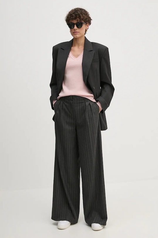 Vlněný svetr Tommy Hilfiger WW0WW43505 růžová AW25