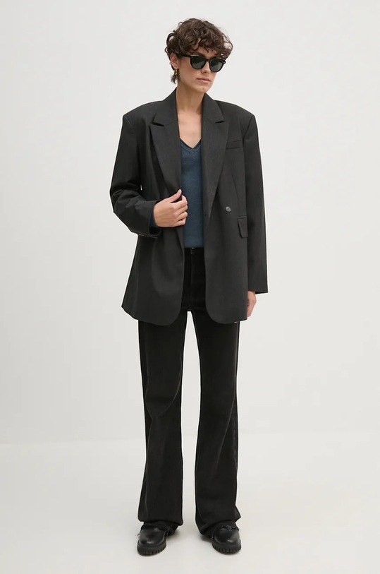 Vlněný svetr Tommy Hilfiger WW0WW43505 námořnická modř AW25