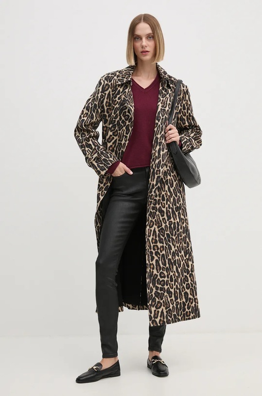 Tommy Hilfiger pulover de lana WW0WW43505 burgundia AW25