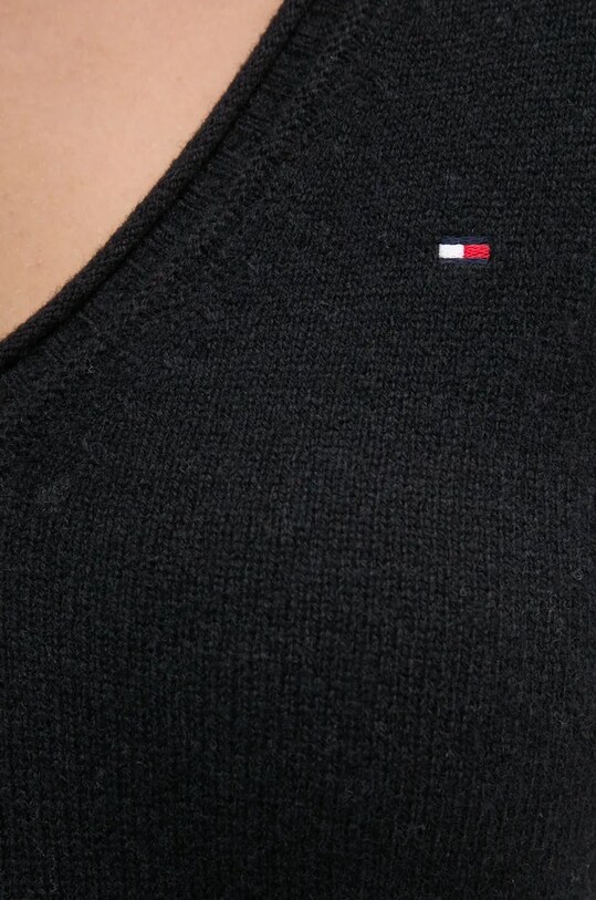 Вовняний светр Tommy Hilfiger WW0WW43505 чорний