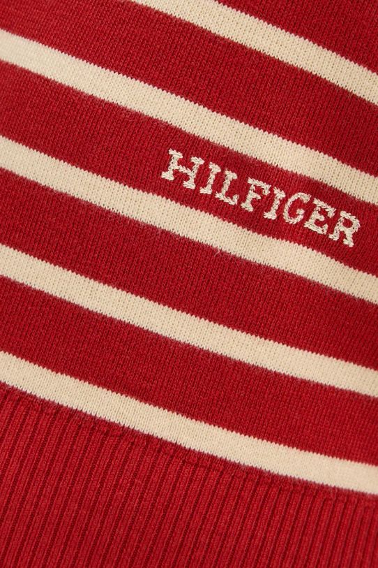 Tommy Hilfiger pulover de bumbac WW0WW43506 rosu