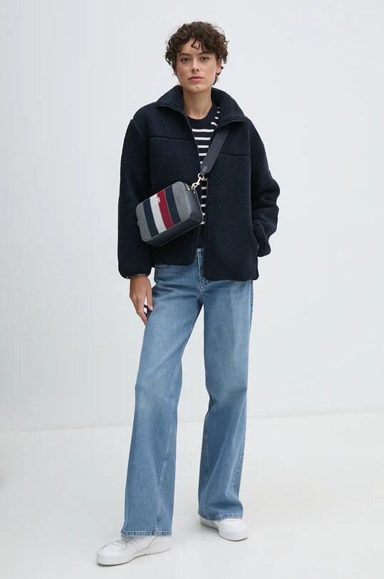 Tommy Hilfiger pulover de bumbac WW0WW43506 bleumarin NC24