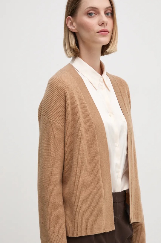 Tommy Hilfiger kardigan wełniany beżowy WW0WW43509