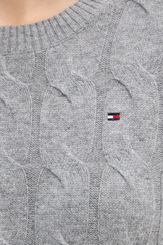 Tommy Hilfiger sweter wełniany szary WW0WW43586