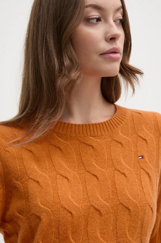 Πουλόβερ Tommy Hilfiger πορτοκαλί WW0WW43586